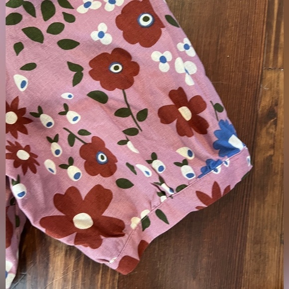 MODCLOTH x PRINCESS HIGHWAY Mauve Floral A-Line Button Down Dress with belt NWT - Picture 6 of 9